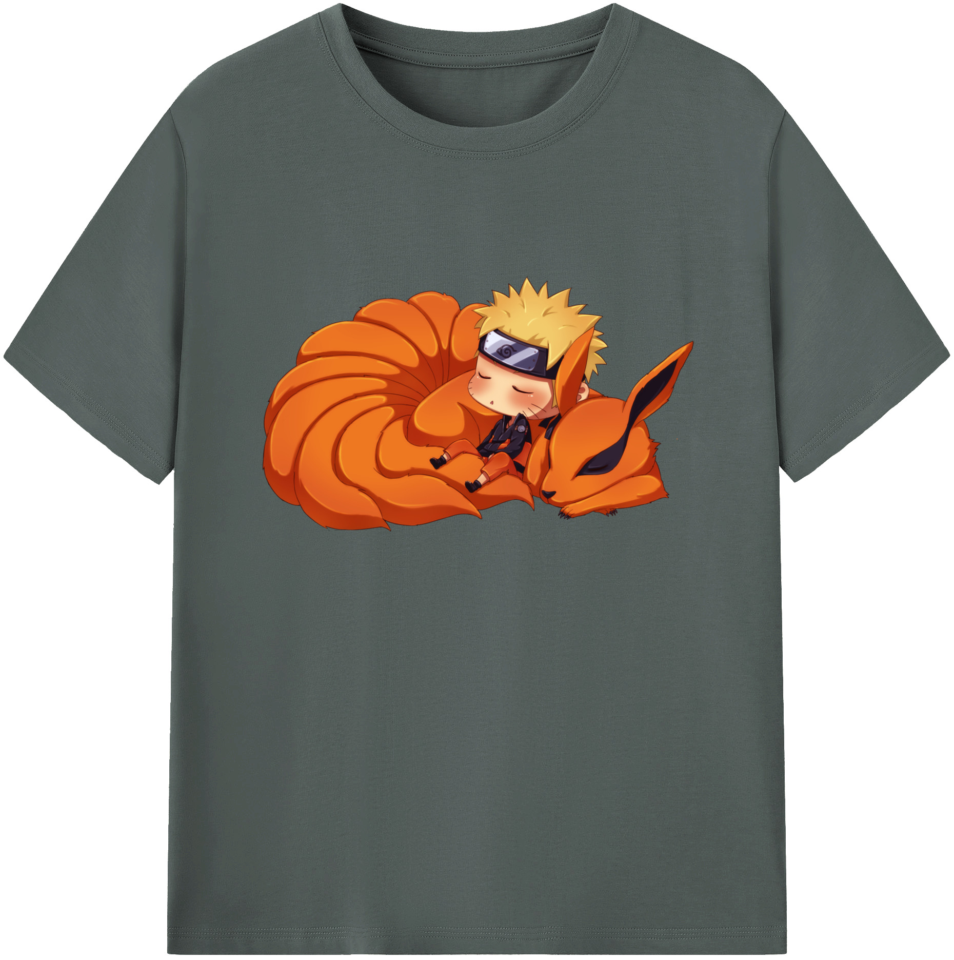 （画像用） NARUTO -ナルト- うずまき ナルト Uzumaki Naruto 綿100％ メンズ半袖Tシャツ｜肌触りやわらか＆通気性